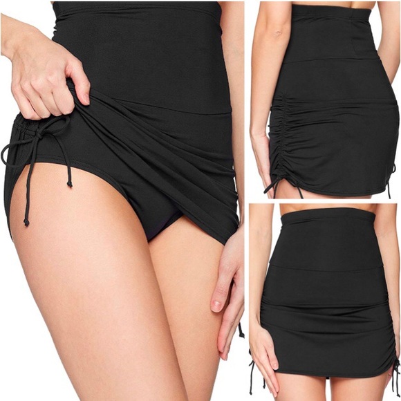 anne cole high waist swim skirt